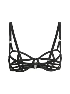 Caged silk bra