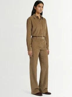 Camicia in cotone a coste Sara