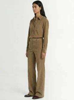 Camicia in cotone a coste Sara