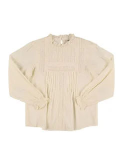Camicia in cotone con ricami