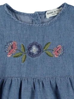 Camicia in denim di lyocell e lino