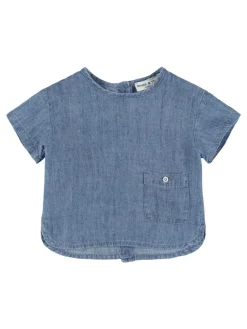 Camicia in lyocell e lino