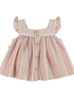 Camicia in misto in cotone biologico a righe