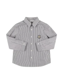 Camicia in popeline di cotone a righe