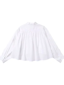Camicia in popeline di cotone con ricami