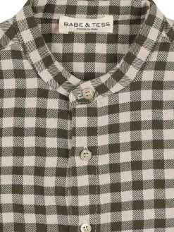 Camicia in popeline di misto cotone check