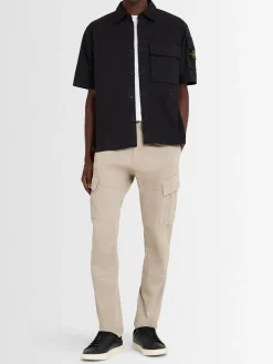 Camicia in twill di cotone stretch