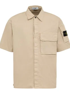 Camicia in twill di cotone stretch
