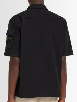 Camicia in twill di cotone stretch