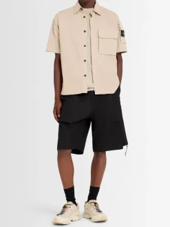 Camicia in twill di cotone stretch