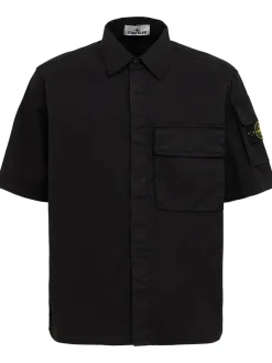 Camicia in twill di cotone stretch