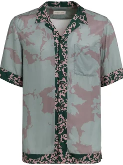 Camicia maniche corte Carltone in cupro