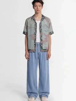 Camicia maniche corte Carltone in cupro