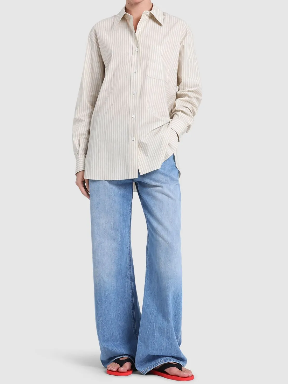 Camicia Nesson in popeline di cotone a righe