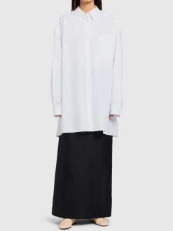 Camicia oversize Victoria in popeline di cotone