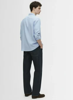 Camicia relaxed fit Telles in flanella di cotone