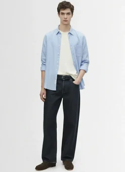 Camicia relaxed fit Telles in flanella di cotone