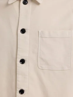 Camicia workwear in denim di misto cotone