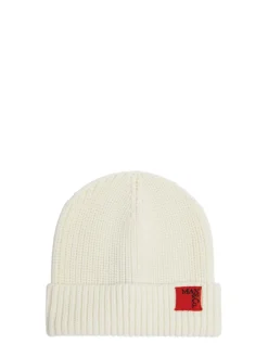 Cappello beanie in maglia di misto lana con logo