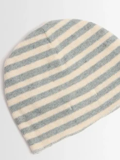 Cappello beanie in misto cotone a righe