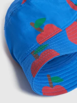 Cappello bucket in cotone stampa Apple