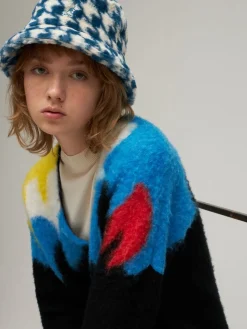 Cappello bucket in pelliccia sintetica
