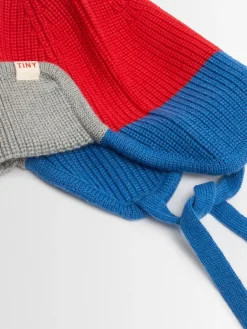 Cappello in misto lana color block