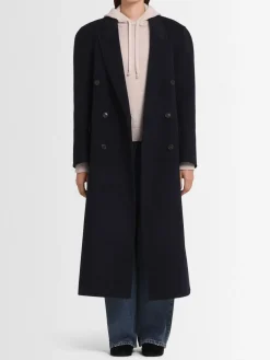 Cappotto doppiopetto Bianca in misto lana