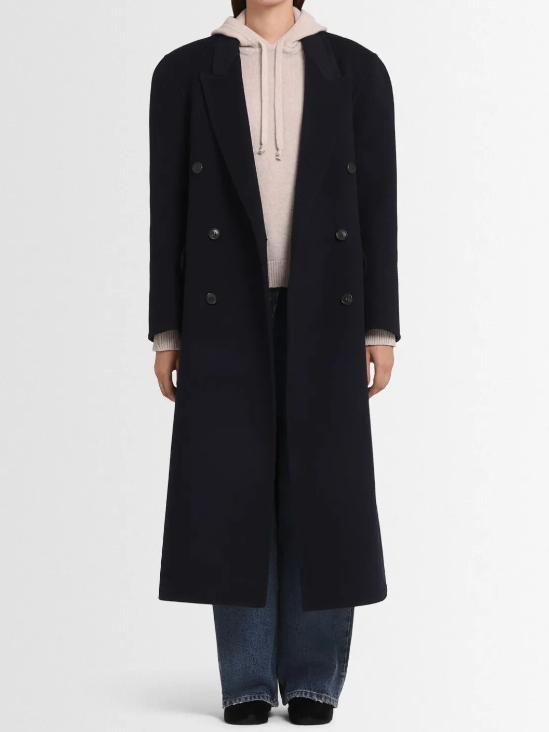 Cappotto doppiopetto Bianca in misto lana