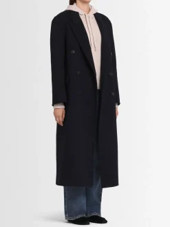 Cappotto doppiopetto Bianca in misto lana