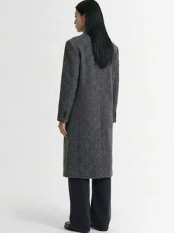 Cappotto doppiopetto in misto lana