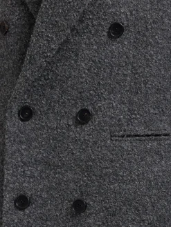 Cappotto doppiopetto in misto lana