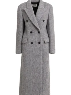 Cappotto doppiopetto in misto lana