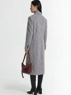 Cappotto doppiopetto in misto lana