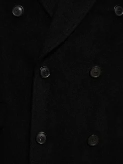 Cappotto doppiopetto in misto mohair