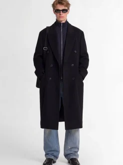 Cappotto doppiopetto in misto mohair