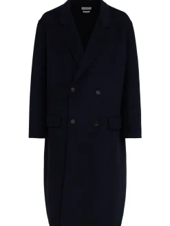 Cappotto doppiopetto in misto lana