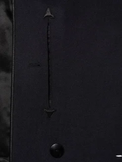 Cappotto doppiopetto in twill di lana