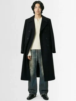 Cappotto doppiopetto lungo Miles in misto lana