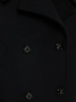 Cappotto doppiopetto lungo Miles in misto lana