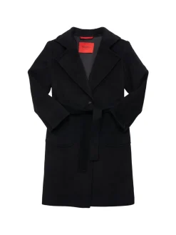Cappotto in lana con cintura