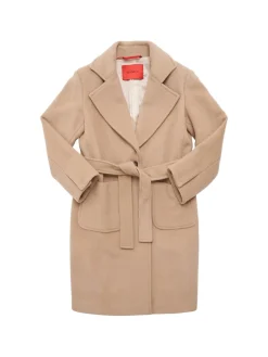 Cappotto in lana con cintura