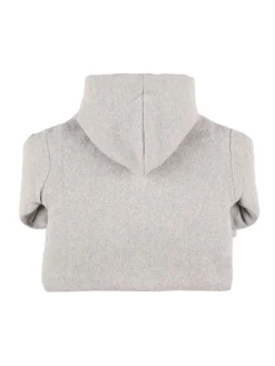 Cappotto in misto cotone con cappuccio