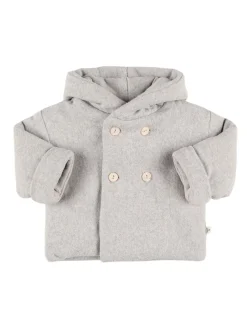Cappotto in misto cotone con cappuccio