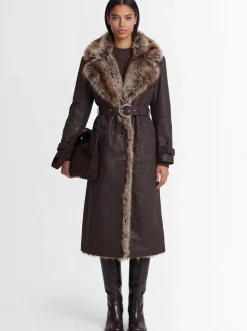 Cappotto lungo con cintura con fibbia