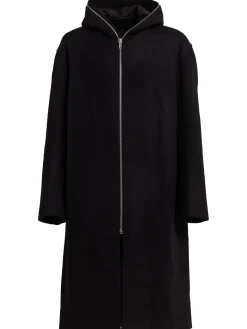 Cappotto lungo Gimp in lana con cappuccio
