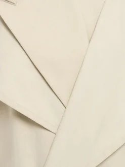 Cappotto lungo in misto cotone con cintura