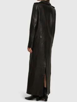 Cappotto lungo Mallory in pelle