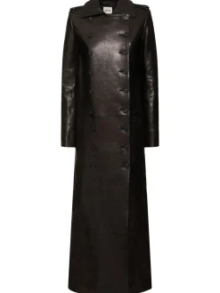 Cappotto lungo Mallory in pelle