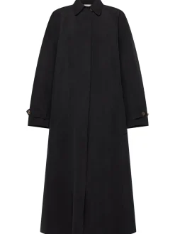 Cappotto lungo Ryo in seta con cintura